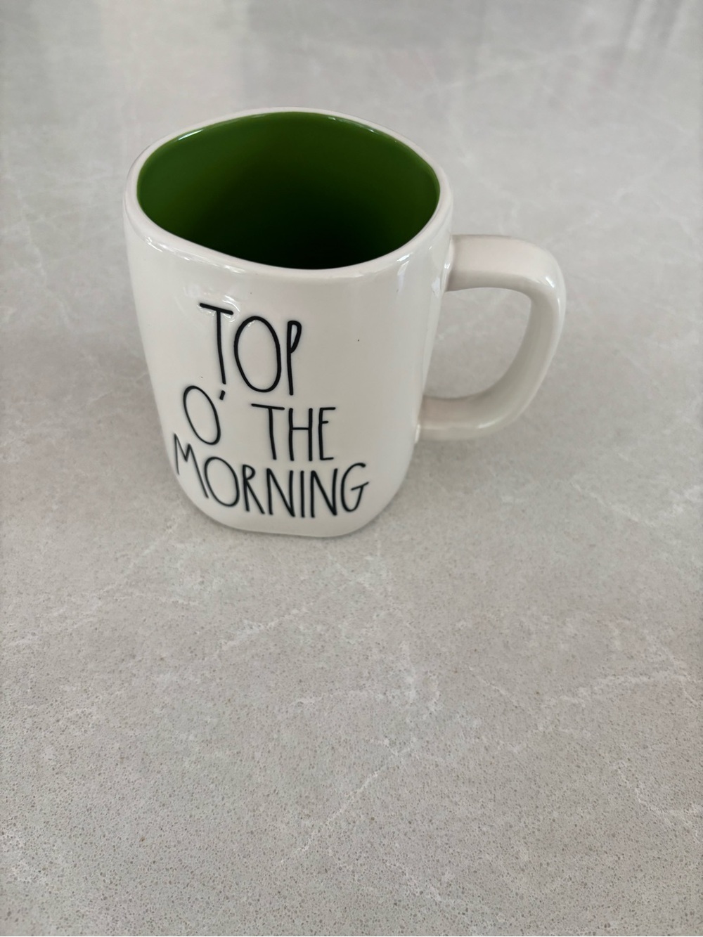 Rae Dunn Artisan Collection "TOP O' THE MORNING" St. Patrick's Day Ceramic Mug